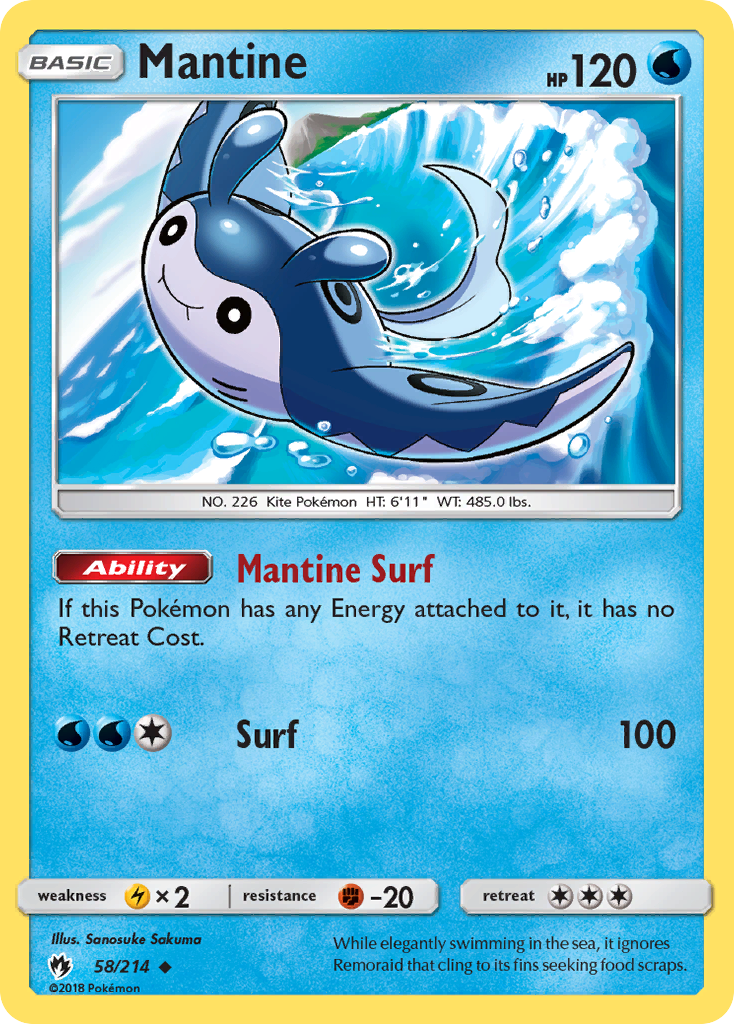 Mantine (58/214) [Sun & Moon: Lost Thunder] | Good Games Morley