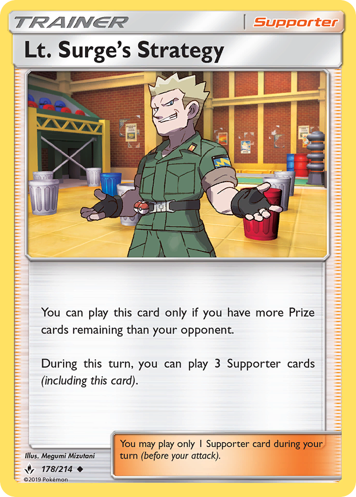 Lt. Surge's Strategy (178/214) [Sun & Moon: Unbroken Bonds] | Good Games Morley