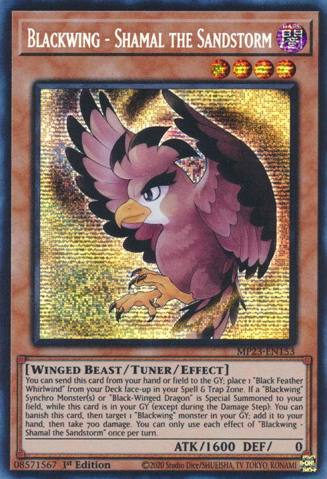 Blackwing - Shamal the Sandstorm [MP23-EN153] Prismatic Secret Rare | Good Games Morley