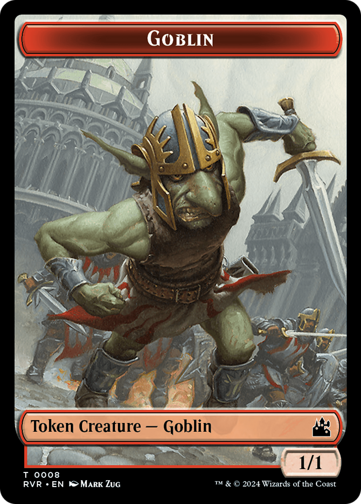 Goblin (0008) // Emblem - Domri Rade Double-Sided Token [Ravnica Remastered Tokens] | Good Games Morley