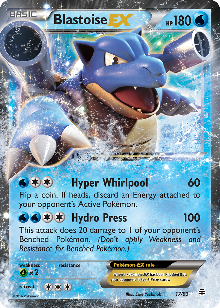 Blastoise EX (17/83) [XY: Generations] | Good Games Morley