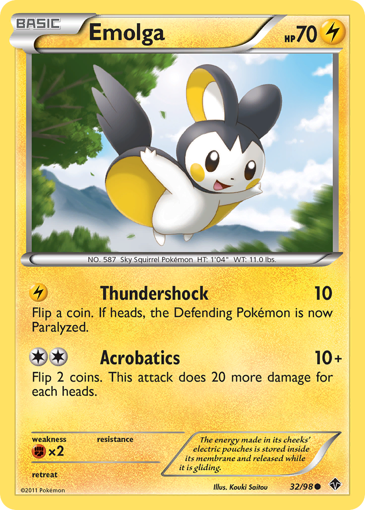 Emolga (32/98) [Black & White: Emerging Powers] | Good Games Morley