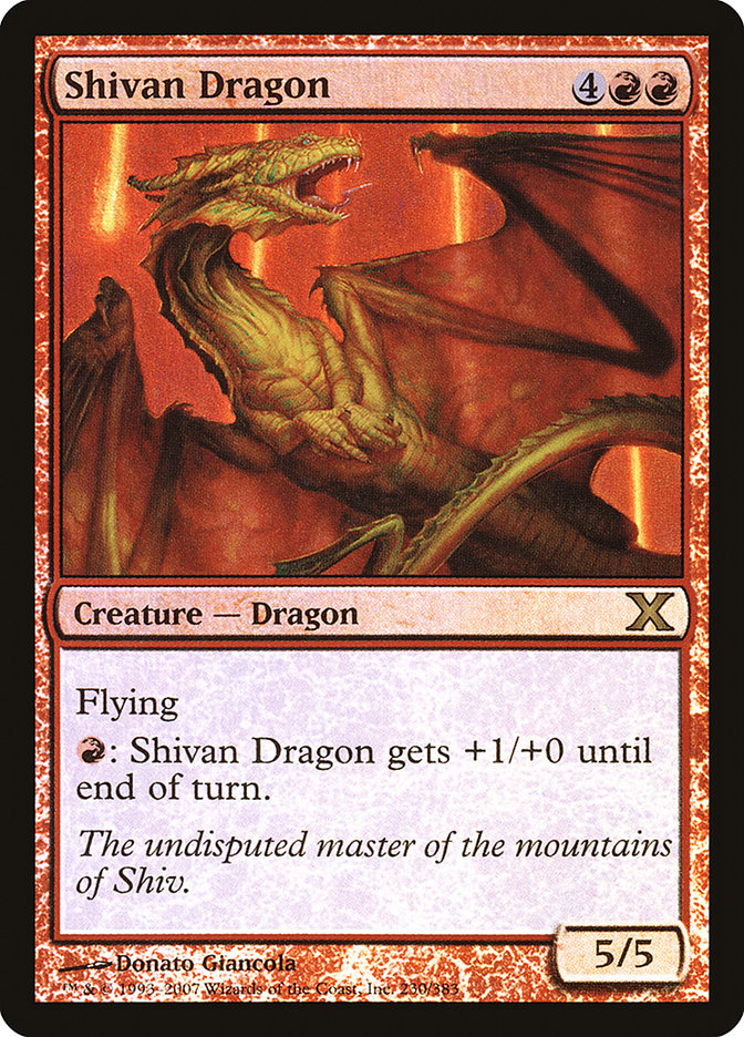 Shivan Dragon (Premium Foil) [Tenth Edition] | Good Games Morley