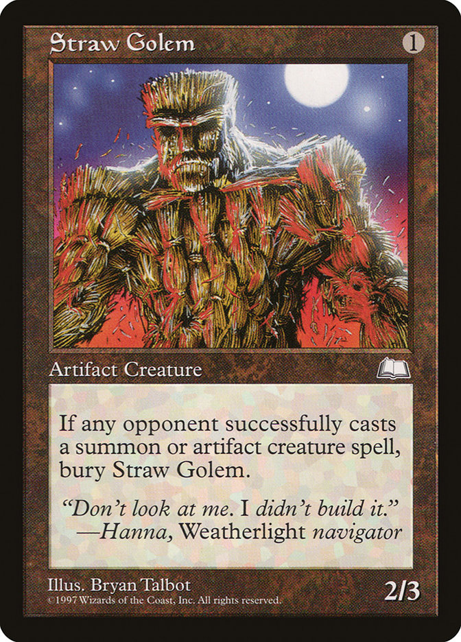 Straw Golem [Weatherlight] | Good Games Morley