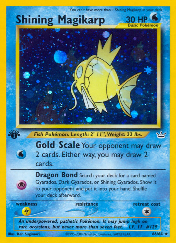 Shining Magikarp (66/64) [Neo Revelation 1st Edition] | Good Games Morley