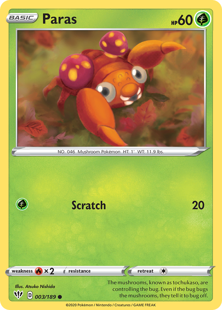 Paras (003/189) [Sword & Shield: Darkness Ablaze] | Good Games Morley