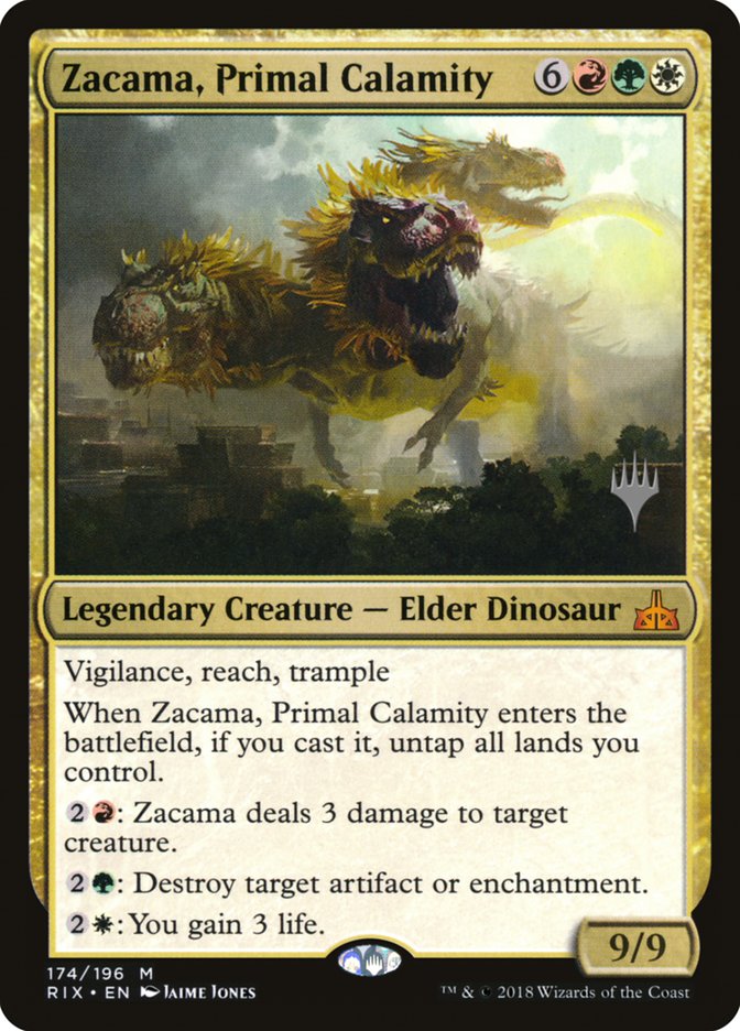 Zacama, Primal Calamity (Promo Pack) [Rivals of Ixalan Promos] | Good Games Morley