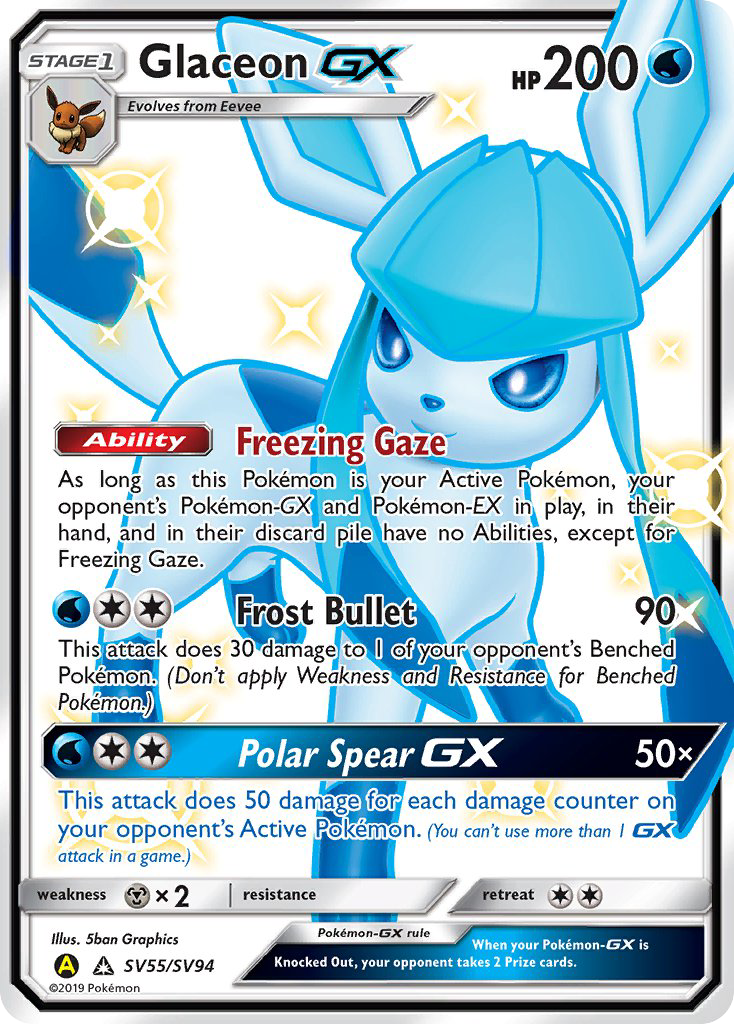 Glaceon GX (SV55/SV94) [Sun & Moon: Hidden Fates - Shiny Vault] | Good Games Morley