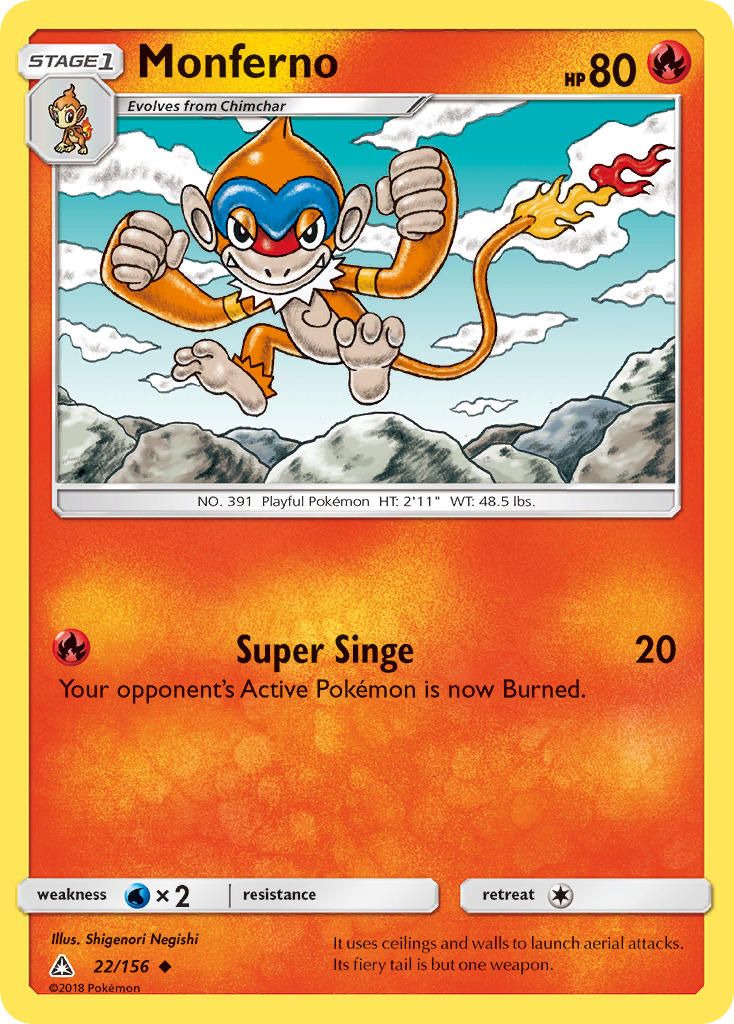 Monferno (22/156) [Sun & Moon: Ultra Prism] | Good Games Morley