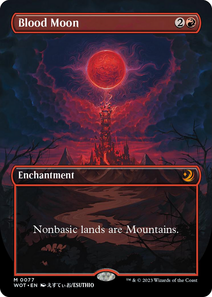 Blood Moon (Anime Borderless) [Wilds of Eldraine: Enchanting Tales] | Good Games Morley