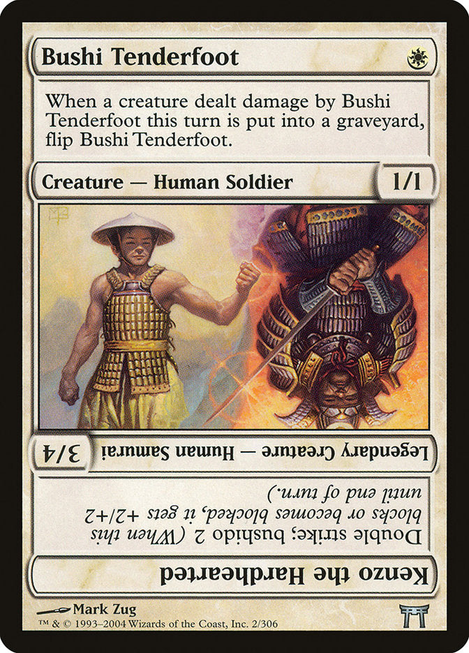 Bushi Tenderfoot // Kenzo the Hardhearted [Champions of Kamigawa] | Good Games Morley