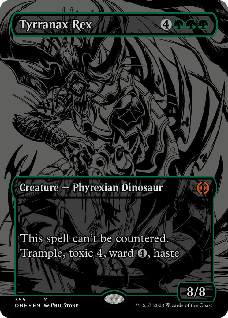 Tyrranax Rex (Oil Slick Raised Foil) [Phyrexia: All Will Be One] | Good Games Morley