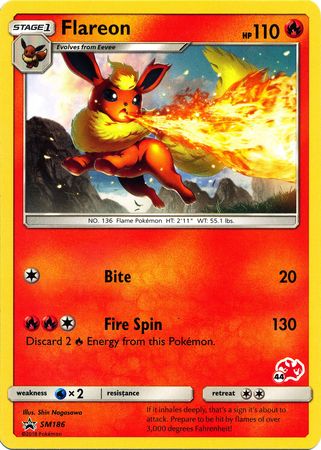 Flareon (SM186) (Charizard Stamp #44) [Battle Academy 2020] | Good Games Morley