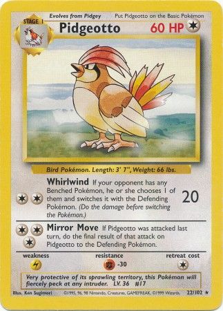 Pidgeotto (22/102) [Base Set Unlimited] | Good Games Morley