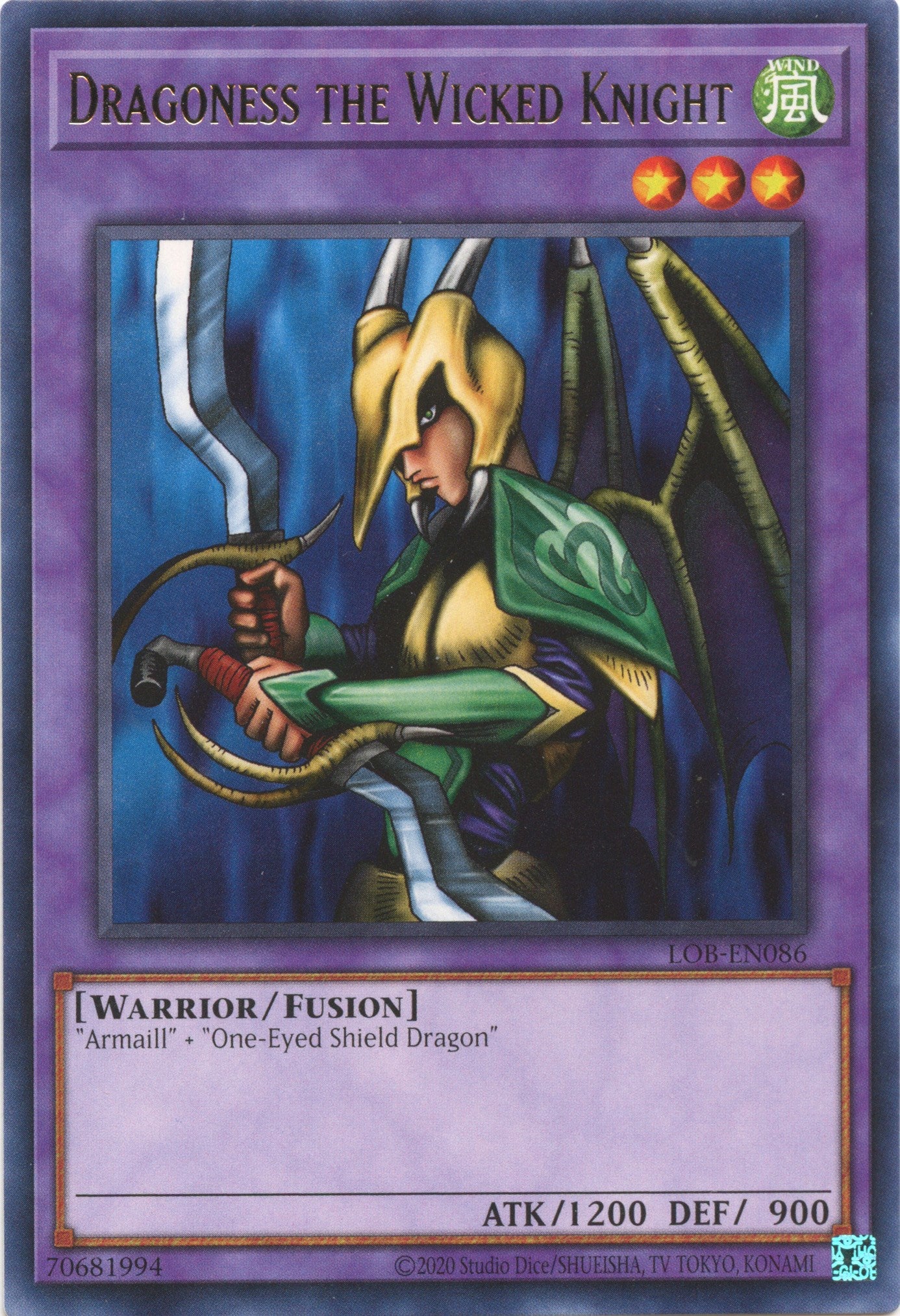 Dragoness the Wicked Knight (25th Anniversary) [LOB-EN086] Rare | Good Games Morley
