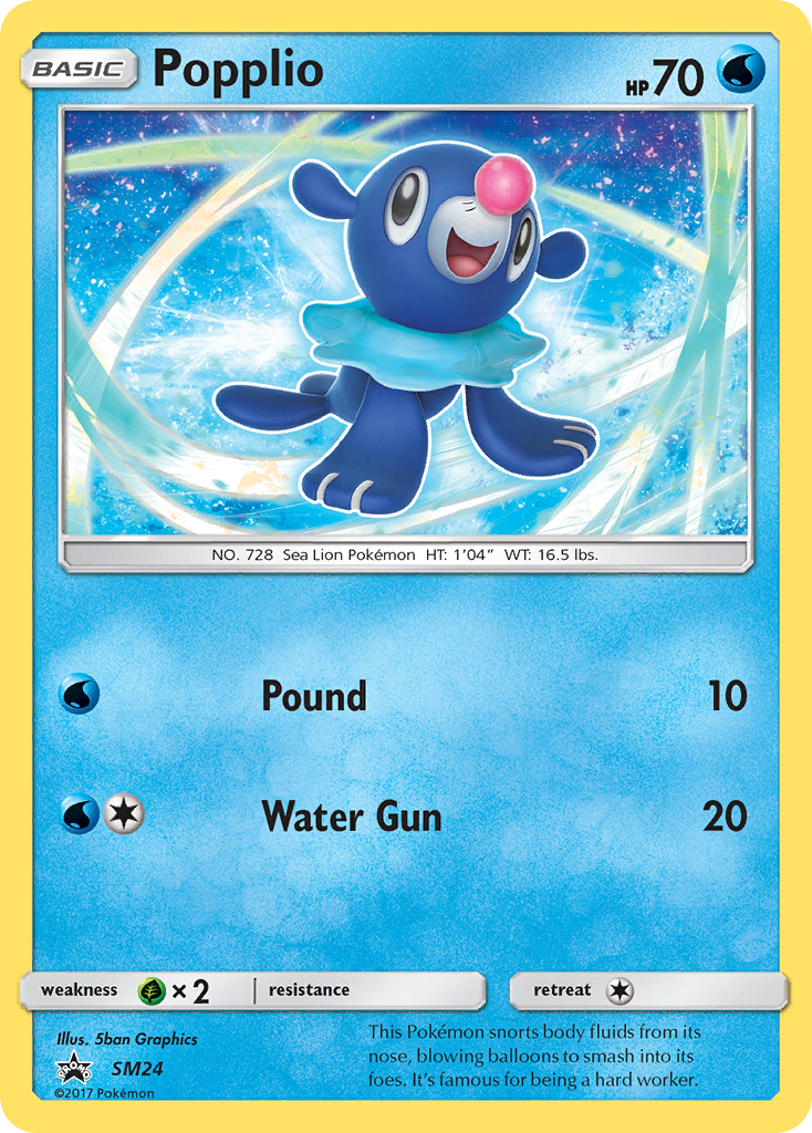 Popplio (SM24) [Sun & Moon: Black Star Promos] | Good Games Morley