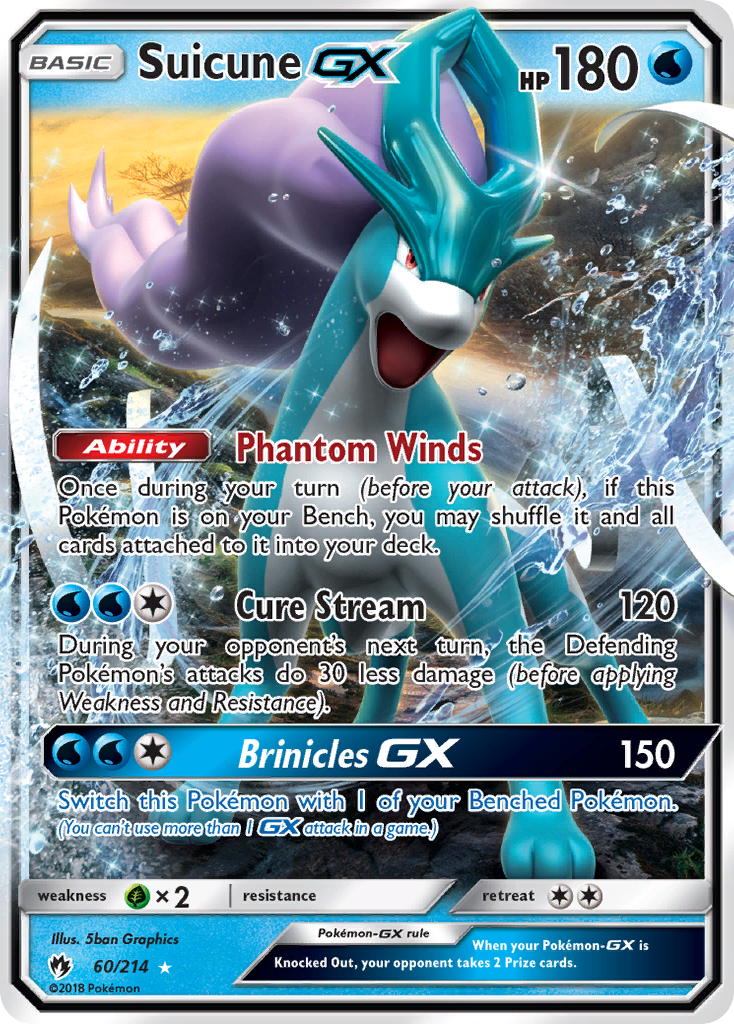 Suicune GX (60/214) [Sun & Moon: Lost Thunder] | Good Games Morley