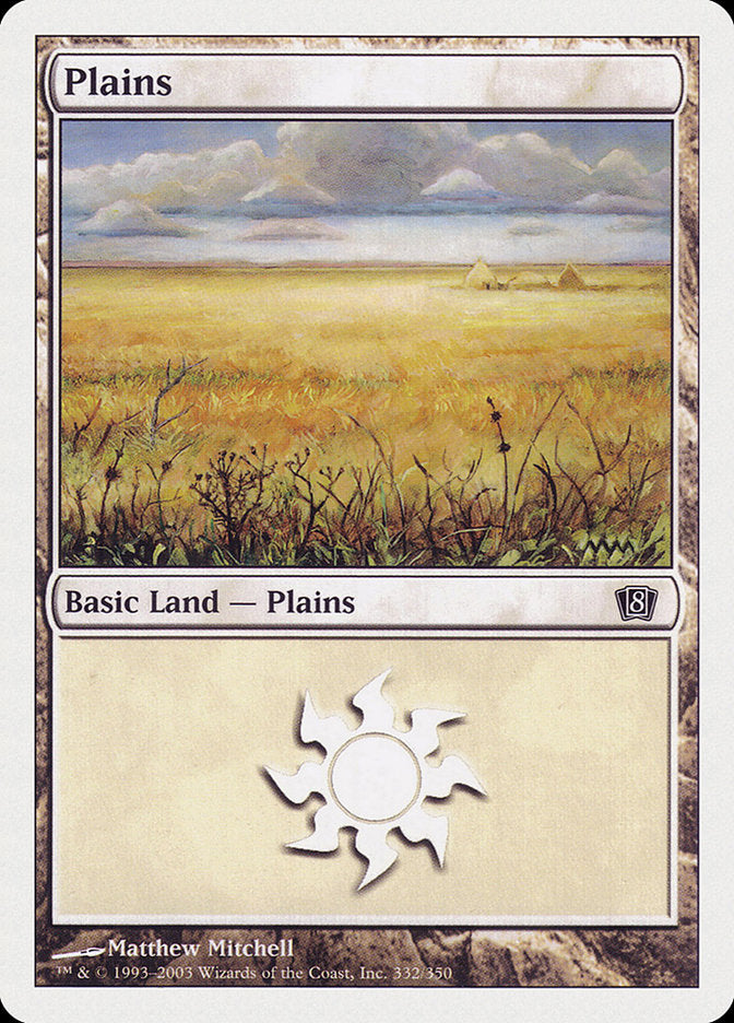 Plains (332) [Eighth Edition] | Good Games Morley