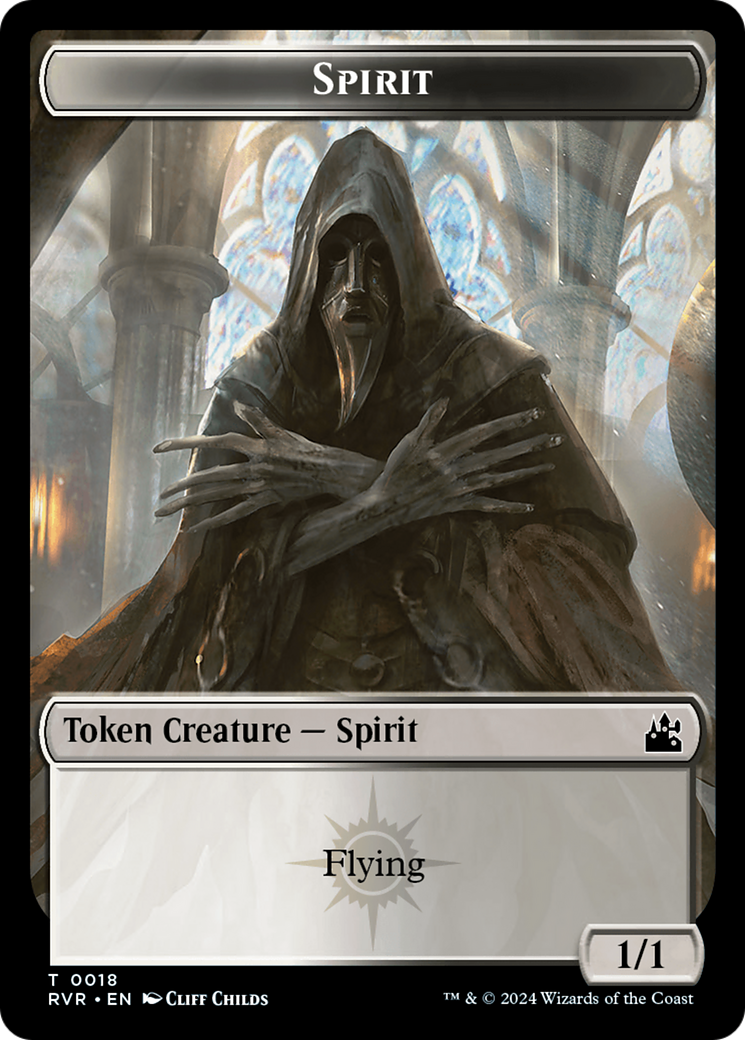 Spirit (0018) // Sphinx Double-Sided Token [Ravnica Remastered Tokens] | Good Games Morley