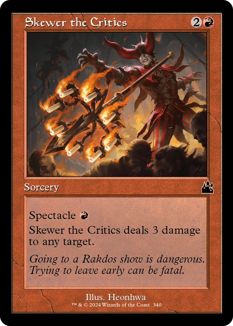 Skewer the Critics (Retro Frame) [Ravnica Remastered] | Good Games Morley