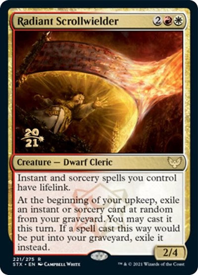 Radiant Scrollwielder [Strixhaven: School of Mages Prerelease Promos] | Good Games Morley