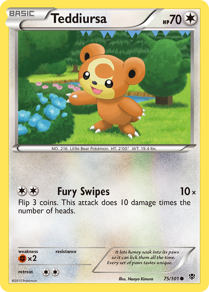Teddiursa (75/101) [Black & White: Plasma Blast] | Good Games Morley