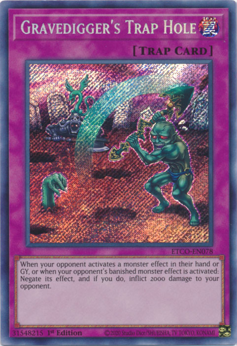 Gravedigger's Trap Hole [ETCO-EN078] Secret Rare | Good Games Morley