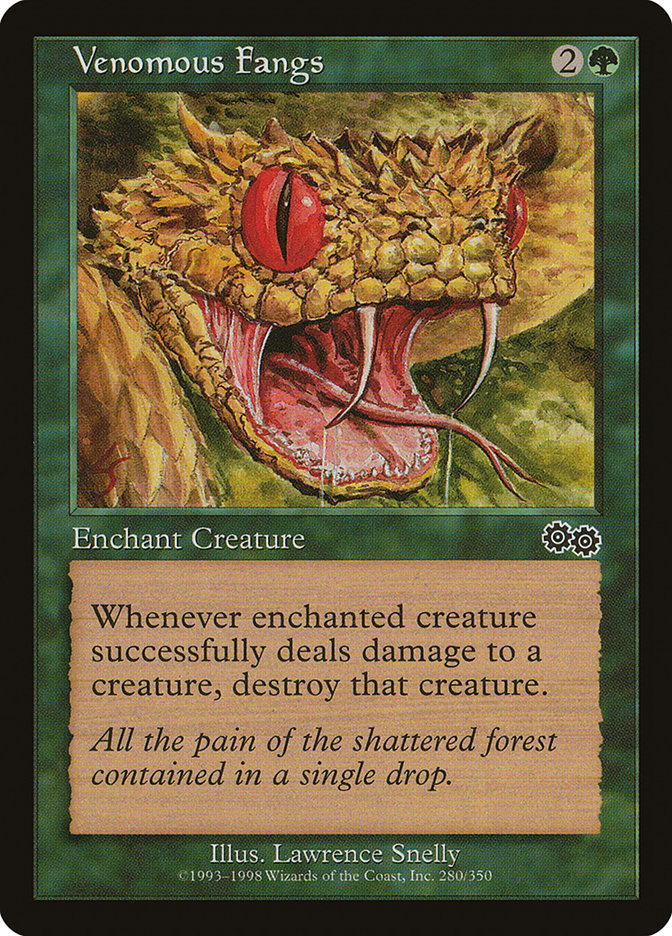 Venomous Fangs [Urza's Saga] | Good Games Morley