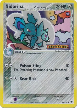 Nidorina (34/101) (Delta Species) (Stamped) [EX: Dragon Frontiers] | Good Games Morley