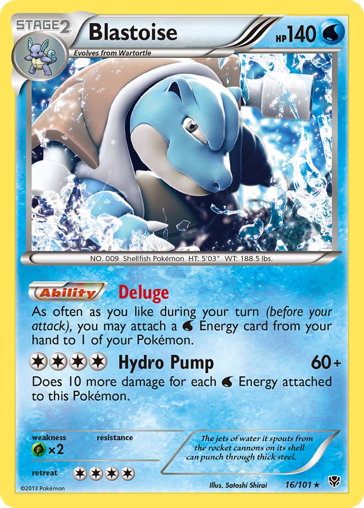 Blastoise (16/101) (Cosmos Holo) (Blister Exclusive) [Black & White: Plasma Blast] | Good Games Morley