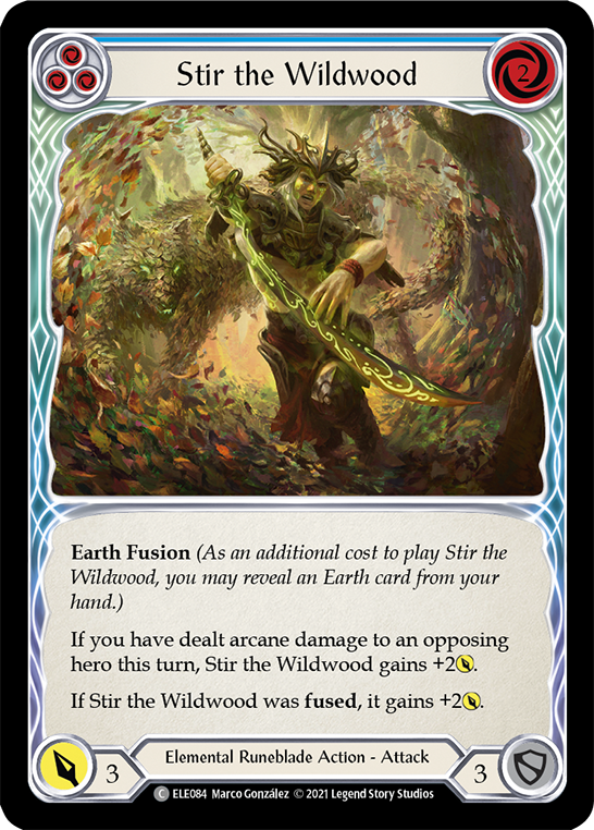 Stir the Wildwood (Blue) [ELE084] (Tales of Aria)  1st Edition Rainbow Foil | Good Games Morley