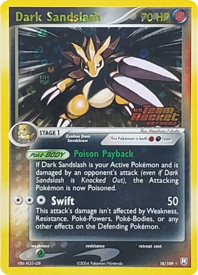 Dark Sandslash (18/109) (Stamped) [EX: Team Rocket Returns] | Good Games Morley