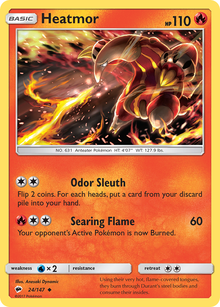 Heatmor (24/147) [Sun & Moon: Burning Shadows] | Good Games Morley