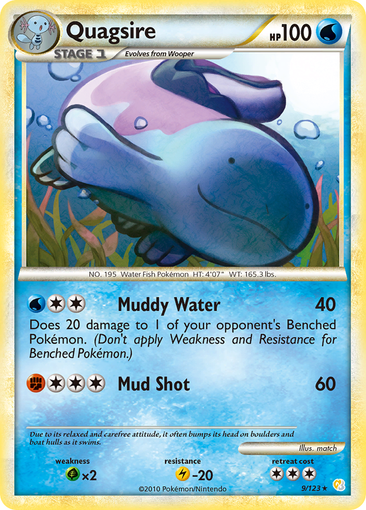 Quagsire (9/123) [HeartGold & SoulSilver: Base Set] | Good Games Morley