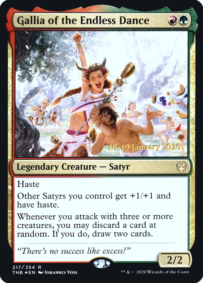Gallia of the Endless Dance [Theros Beyond Death Prerelease Promos] | Good Games Morley