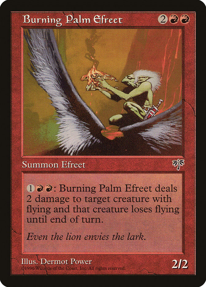 Burning Palm Efreet [Mirage] | Good Games Morley