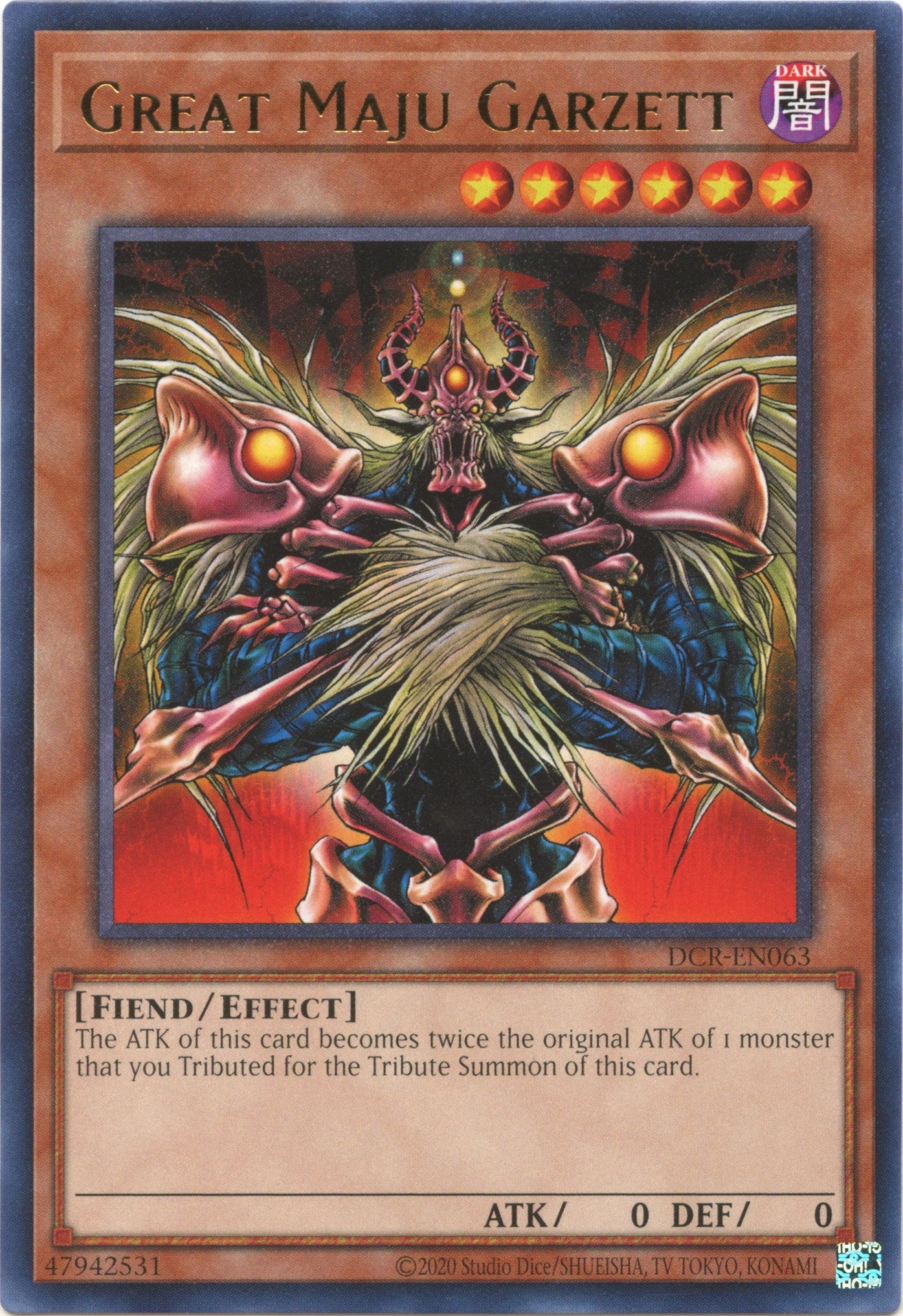 Great Maju Garzett (25th Anniversary) [DCR-EN063] Rare | Good Games Morley