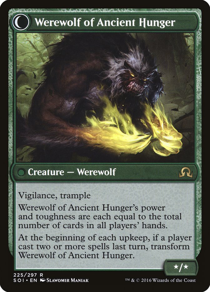 Sage of Ancient Lore // Werewolf of Ancient Hunger [Shadows over Innistrad] | Good Games Morley