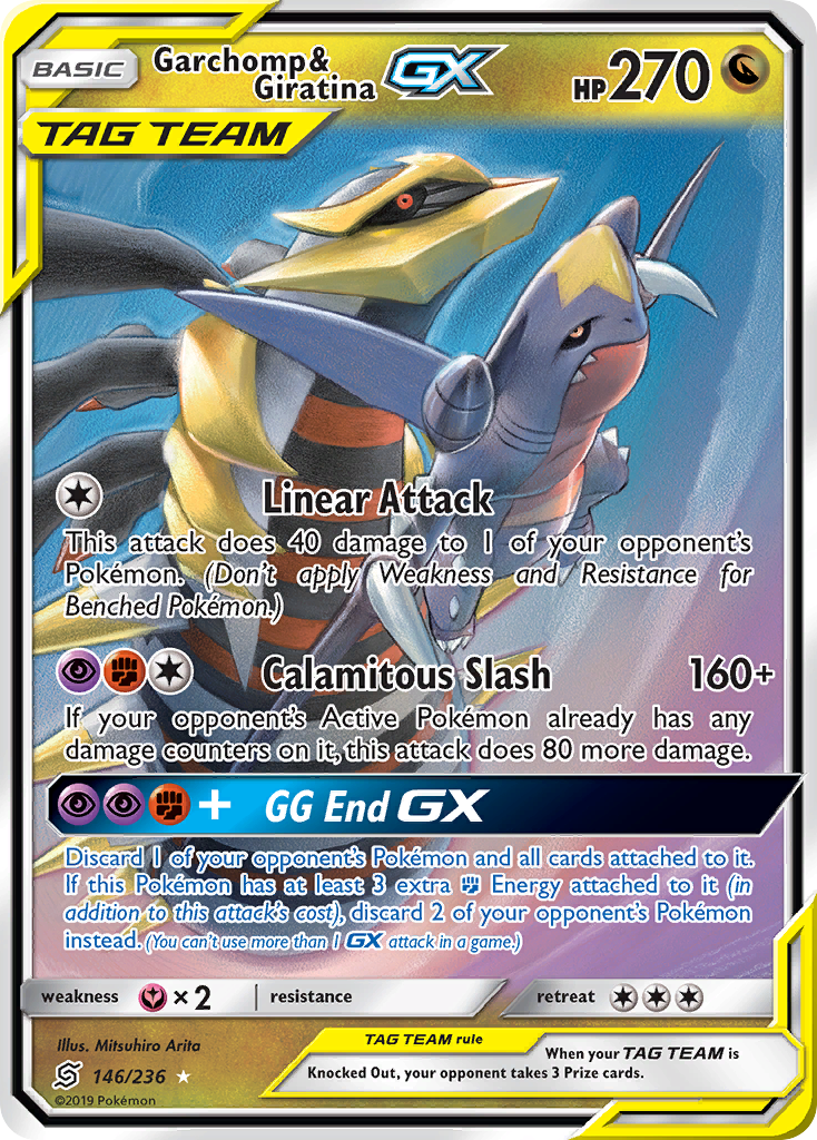 Garchomp & Giratina GX (146/236) [Sun & Moon: Unified Minds] | Good Games Morley