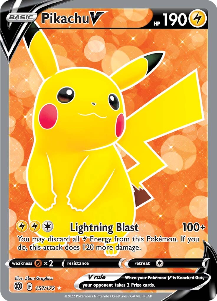 Pikachu V (157/172) [Sword & Shield: Brilliant Stars] | Good Games Morley