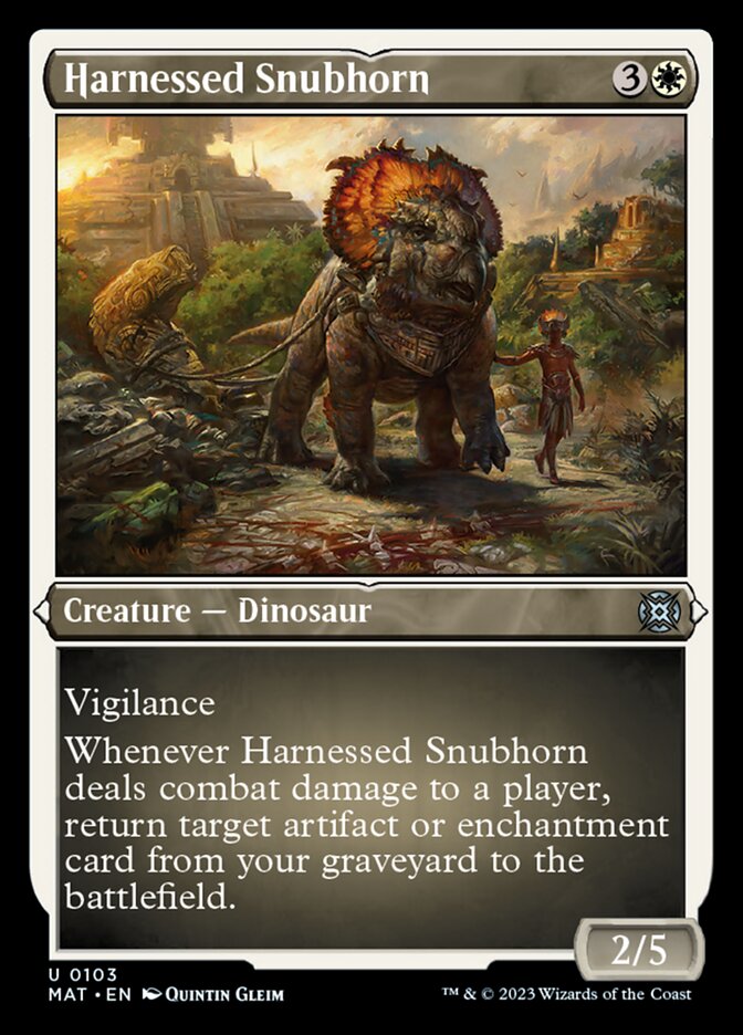 Harnessed Snubhorn (Foil Etched) [March of the Machine: The Aftermath] | Good Games Morley