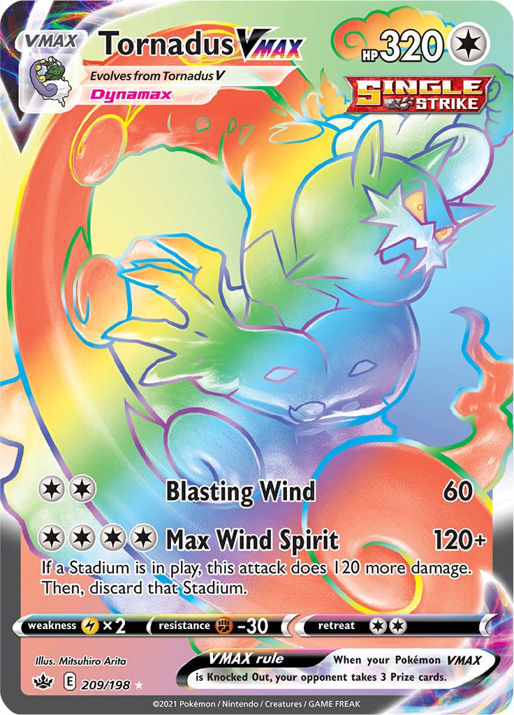 Tornadus VMAX (209/198) [Sword & Shield: Chilling Reign] | Good Games Morley