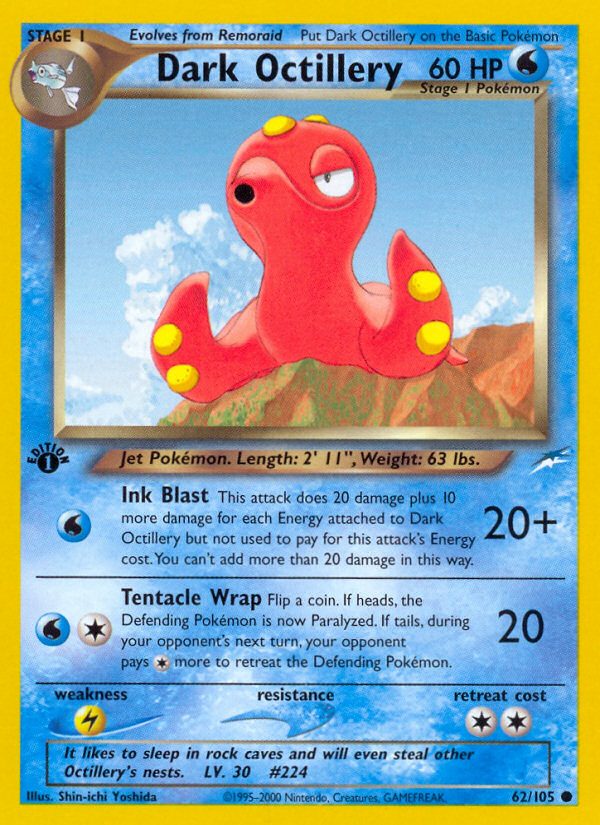 Dark Octillery (62/105) [Neo Destiny 1st Edition] | Good Games Morley