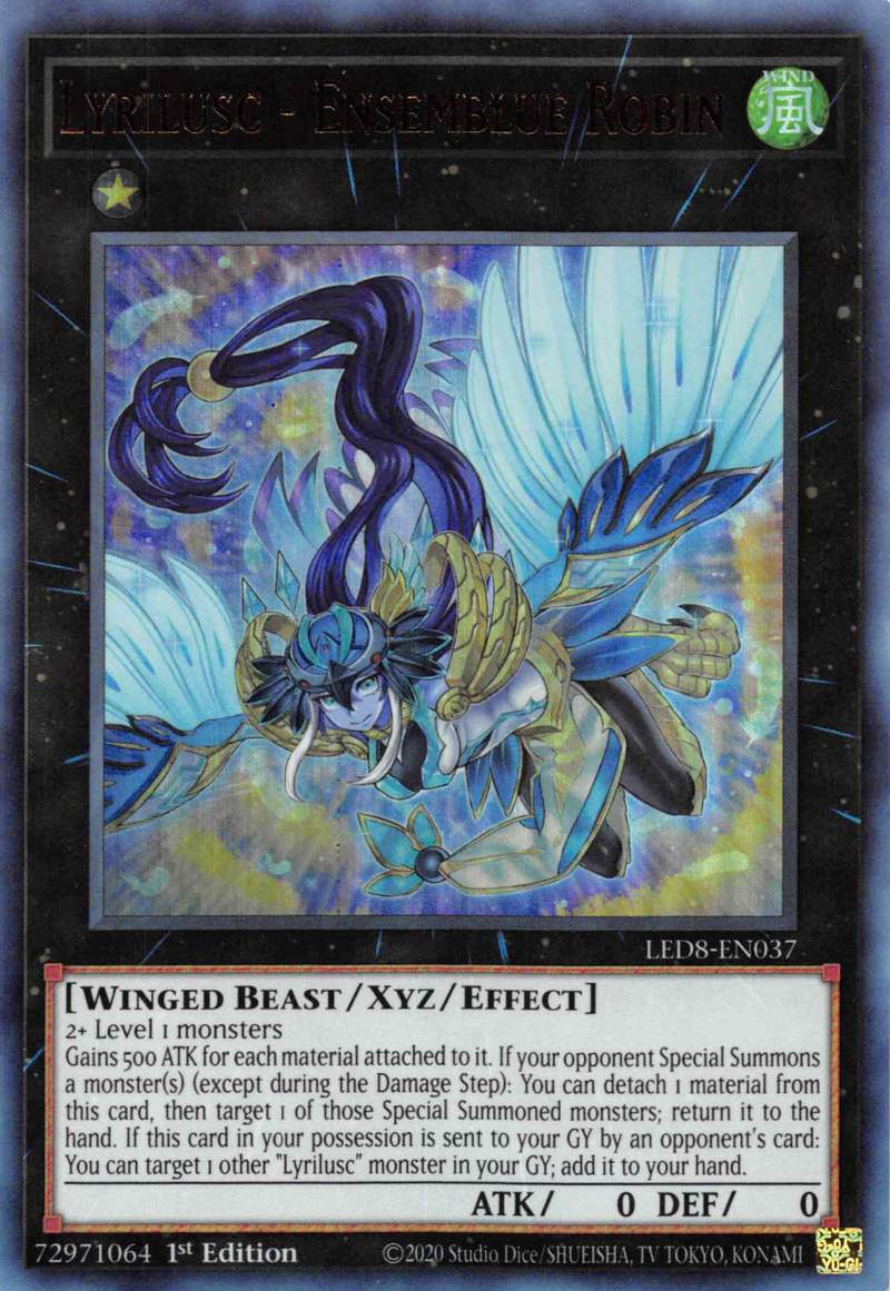 Lyrilusc - Ensemblue Robin [LED8-EN037] Ultra Rare | Good Games Morley