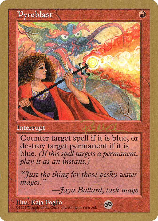 Pyroblast (Paul McCabe) (SB) [World Championship Decks 1997] | Good Games Morley