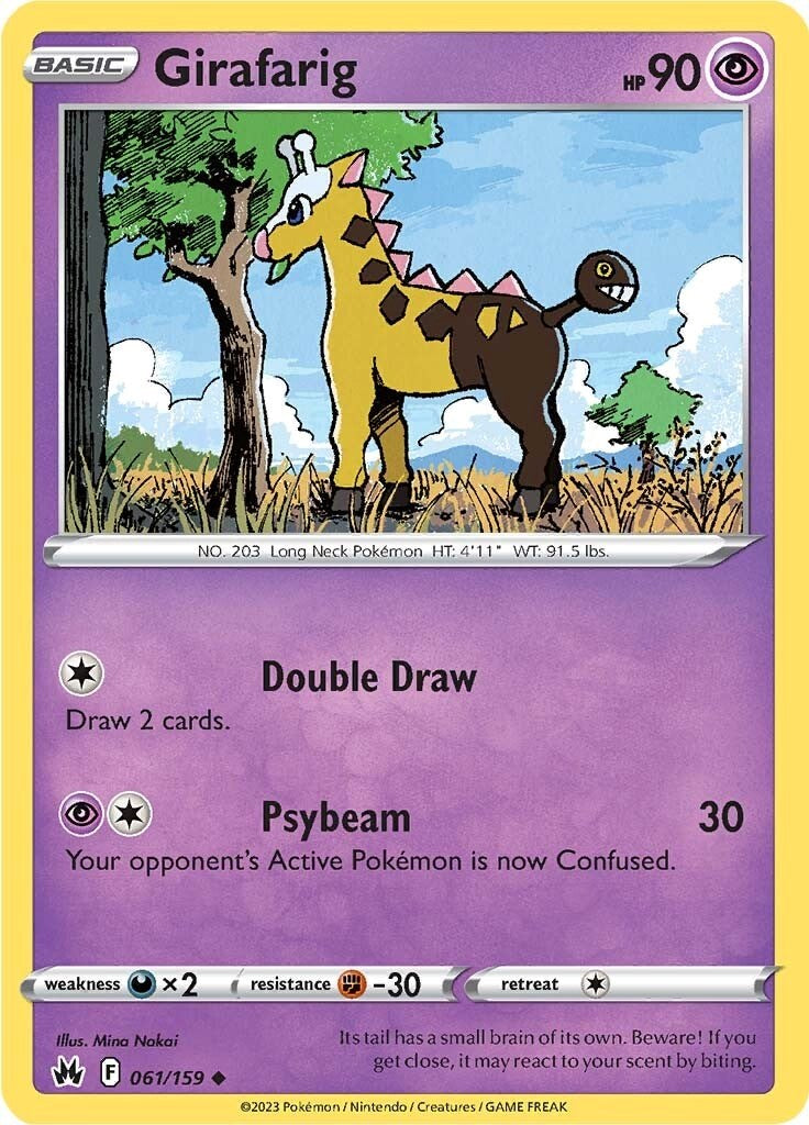 Girafarig (061/159) [Sword & Shield: Crown Zenith] | Good Games Morley