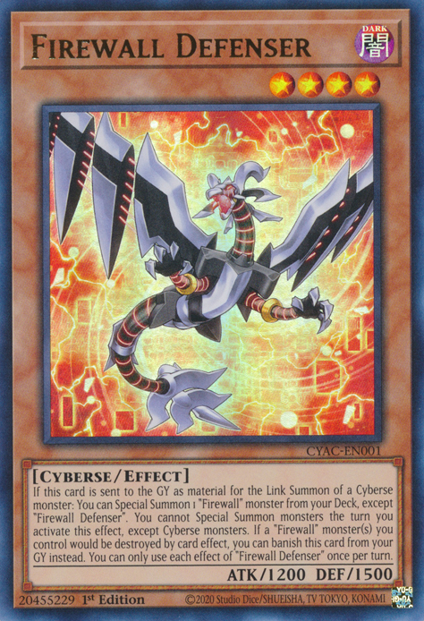 Firewall Defenser [CYAC-EN001] Ultra Rare | Good Games Morley