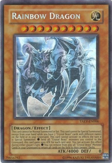 Rainbow Dragon (Chaos Neos Misprint) [TAEV-EN006] Ghost Rare | Good Games Morley