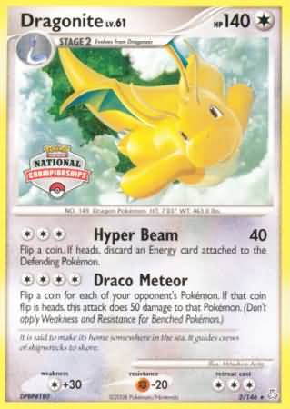 Dragonite (2/146) (National Championship) [Diamond & Pearl: Legends Awakened] | Good Games Morley