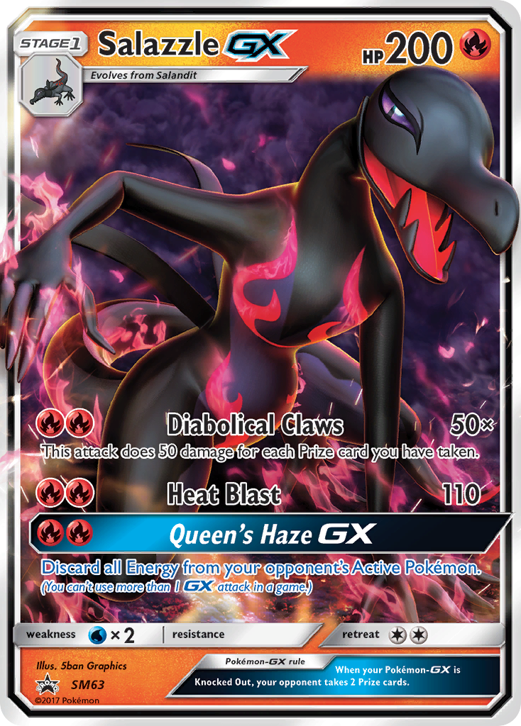 Salazzle GX (SM63) [Sun & Moon: Black Star Promos] | Good Games Morley